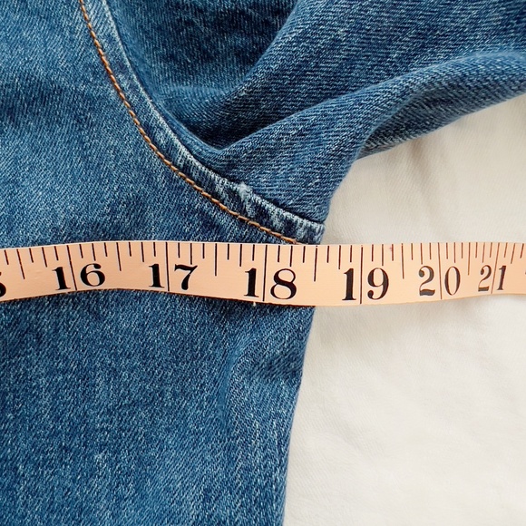 Feminine Cotton Gap 1969 Jean Jacket Ruffles & Peplum Size Medium Coquette Girly - Picture 8 of 11